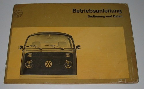 Betriebsanleitung bus bulli - vw,