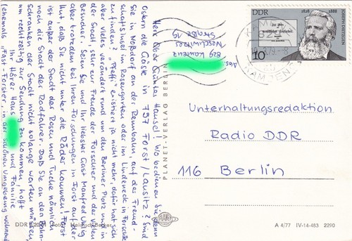 Gdr postcard radio - radio,