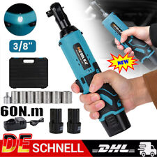 60Nm 3/8'' Elektrischer Akku Ratschenschrauber Ratschen Winkelschrauber 2 Akkus