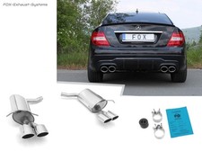  Duplex Sportauspuff Mercedes C-Klasse Coupe W204 C350 mit AMG-Heck je 2xOval
