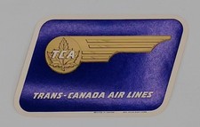 Vintage Kofferaufkleber " TCA " Trans-Canada AIR Lines 50er Jahre