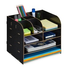 Schreibtisch organizer Dokumentenablage 10 Fächer MDF Büro Organizer 1,5 kg