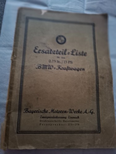 Ersatzteilliste bmw dixi - ersatzteilliste,