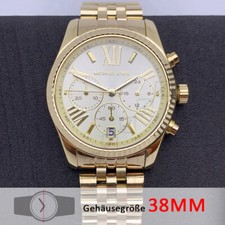 NEU Michael Kors MK5556 Lexington Analoge Mode Damenuhr aus Edelstahl in Gold