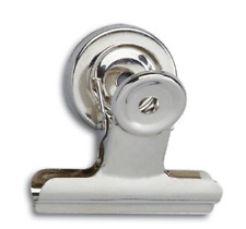 12x Briefklemmer Magnetklammer mit Kraftmagnet, Breite: 50mm verchromt Klammer