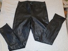 H&M PU Leder Hose Schwarz