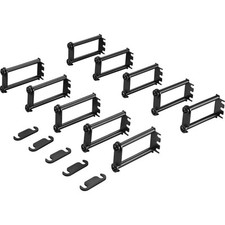 10er Multipack Rittal 7111.214 19 Zoll Netzwerkschrank-Kabelführung 1 HE Schwarz