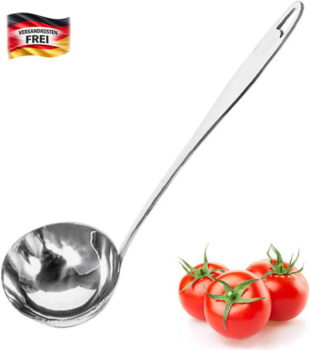 Edelstahl suppenkelle groß - edelstahl,