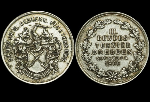 Fechten medaille 1899 - medaille, dÖfb
