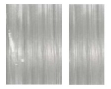 2 Austauschrollos 128x240 u. 53x240 cm für Eck-Duschrollo Milky, grau