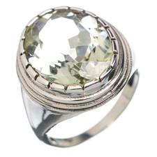 Prasiolith facettiert Ring 925