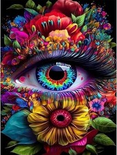 Huacan Diamond Painting Erwachsene Augen Diamant Paintings Bilder Voll Eckige