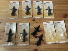 8 x Endstück für Gardinenstange Metall Ø 20 mm Schwarz