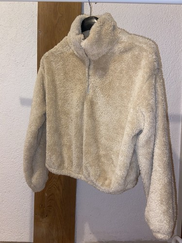 Pullover aus braunem teddyfell - aus,