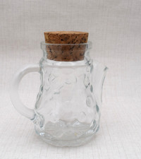 Erdnussspender Nussspender Kanne Nusskanne Glas Korkstopfen