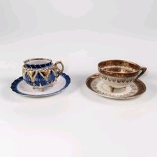 Mokkatassen Sammeltassen reich dekoriert 2 Stück