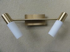 Deckenleuchte  2- Flammig Strahler Glas Messing schwenkbar