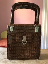 Seltene Vintage Krokotasche XXL 