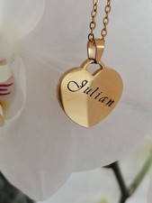 Gravur Kette Herz  Edelstahl