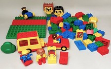LEGO DUPLO 2630 Camping Wohn wagen Figur Familie Grill + Konvolut Steine 90er