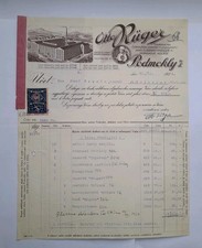 Otto Rüger Dresden Schokoladenfabrik       Brief, Rechnung 1923 seltenes Stück. 