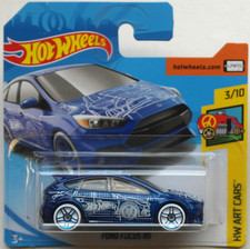Hot Wheels 2016 Ford Focus RS blau HW Art Cars Neu/OVP Mattel HW Motorsport ´16