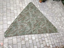Original WK2 Splittertarn Wehrmacht Zeltplane (Dreieckplane, Farbflecken/Löcher)