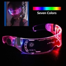 LED Neonbrille Cyberpunk Leuchtende Brille Tron Visierbrille Spring Decorations