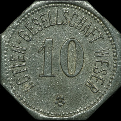 Notgeld pfennig schiffbau - notgeld:,