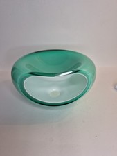 Eva Solo Glasschale "Smiley" Türkis/Weiß 90er Jahre Von  C. Jensen und H.Holbaek