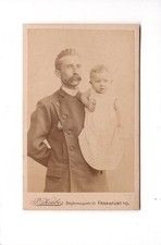 CDV Foto Feiner Herr mit Baby - Frankfurt Oder um 1890