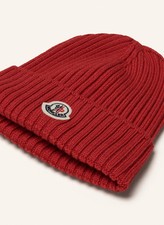 Moncler Beanie Mütze Strickmütze Wintermütze Wollmütze Wolle Rot NEU!