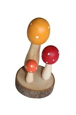 3er Aufsteller Fliegenpilz Holz Pilze Tischdeko Holzpilze Fliegenpilze 15cm Pilz
