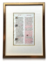 Antikes Pergament – Gotisches Manuskript – Stundenbuch ca. 1450 - beidseitig