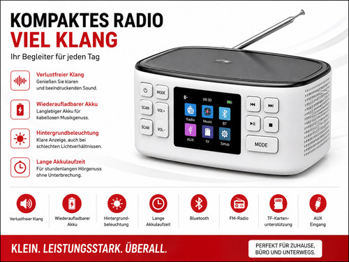 Tragbares radio mit display - tragbares,
