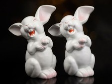 Rosenthal - zwei Figuren - lachende Hasen