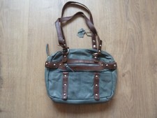 Tasche Henkeltasche von Hanna White Leder in petrol leichte Used Optik neu