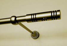 Design Gardinenstange "Neptun" 19 mm messing antik 200 cm Länge kürzbar