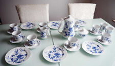Henneberg Porzellan Ilmenau Inglasur Kaffeeservice DDR Produkt. blaue Kornblume