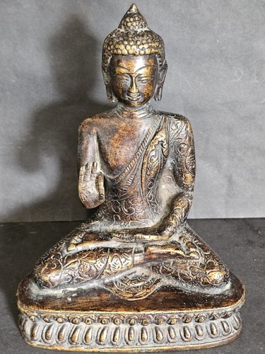Vintage bronze thai buddha - bronze,