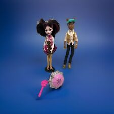 Monster High Set Draculaura & Clawd Wolf Forbitten Love Schools Out V7961 Rare