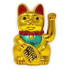 20cm glückskatze goldfarben - glückskatze,