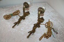 Set 2 alte Fackeln Wandleuchter Wandlampen Appliken Jugendstil Flur Lampe Villa