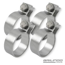 4 Rohrschellen Edelstahl DIN ø 65mm (65,5) Massiv Breitbandklemmen Auspuff 71555