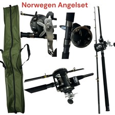 Norwegen Meeresangeln Angelset Komplettset 210cm Rute Bootsrute Rolle Tasche