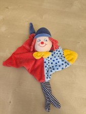Sterntaler rot & blau Harlekin blau Clown Schmusetuch Schnuffeltuch Kuscheltuch