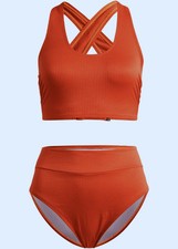 2-tlg Bikini Gr. 44 Cup A+B Lavaorange Damen-Bademode Schwimmanzug Neu*