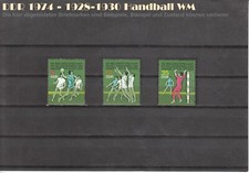 DDR 1974 Satz komplett "Handball WM" 1928-1930 postfrisch ungestempelt Sport