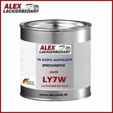 Autolack für Audi LY7W Y7W Lichtsilber Metallic 1 Liter Spritzfertig
