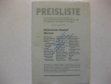 Preisliste Briefmarkenfachhandel der DDR 1965 Afrikanische Staaten Übersee 